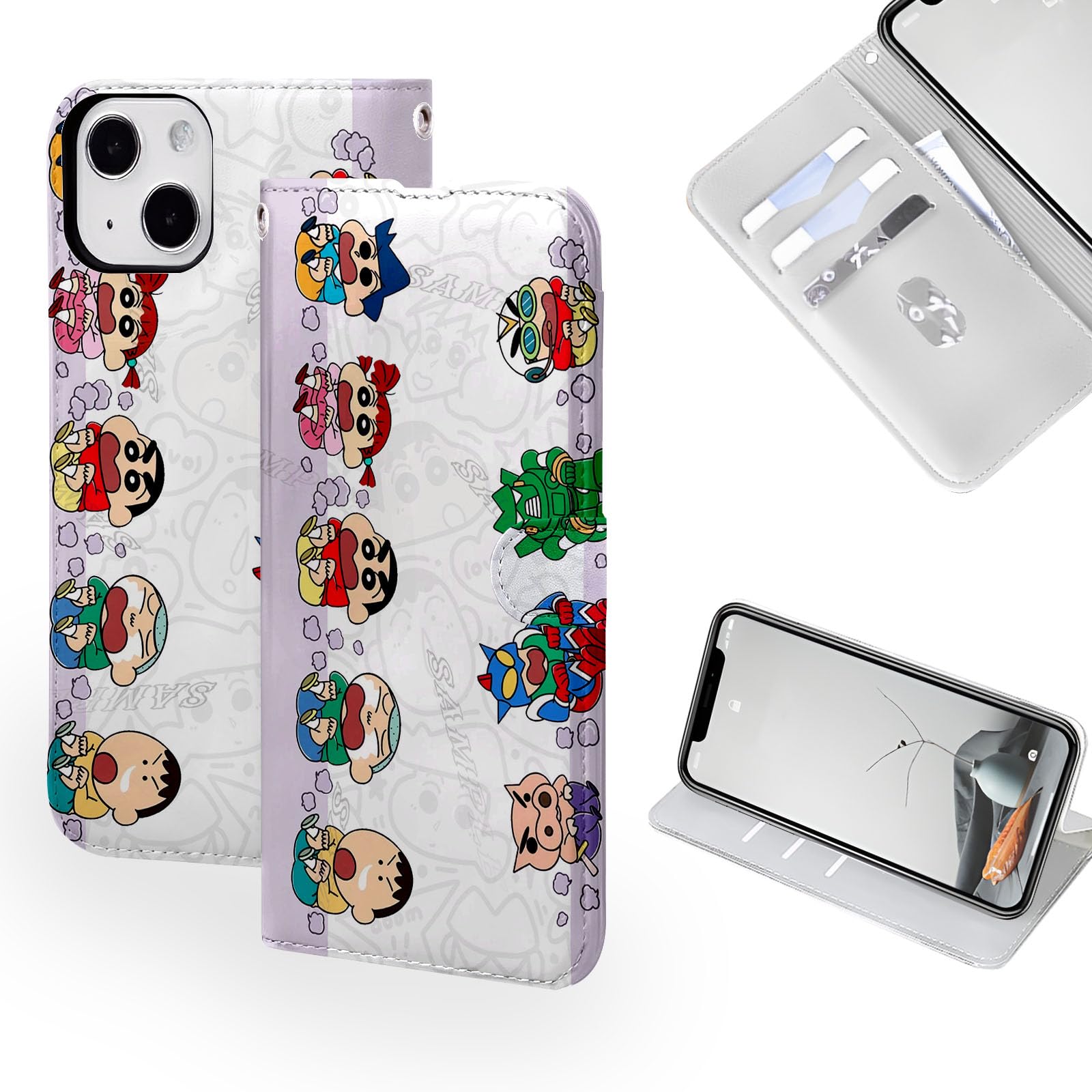 Amazon.co.jp: クレヨンしんちゃん スマホ ケース iphone15ケース 手帳